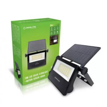 LED reflektor , 10W , 1300 lm , napelemes , mozgásérzékelős , természetes fehér , IP44 , Asalite kép