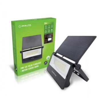 LED reflektor , 20W , 1800 lm , napelemes , mozgásérzékelős , természetes fehér , IP44 , Asalite kép
