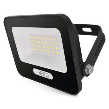 LED reflektor GLARO 20W, fekete, IP65, 2000 lm, természetes fehér kép