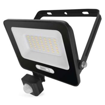 LED reflektor GLARO PIR 30 W, fekete, IP54, 3000 lm, természetes fehér kép