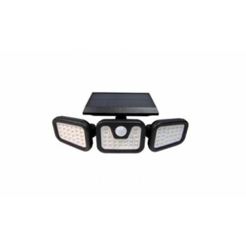 LED reflektor , napelemes , oldalfali , mozgásérzékelős , 15 Watt , hideg fehér , kültéri , fekete , IP65 kép