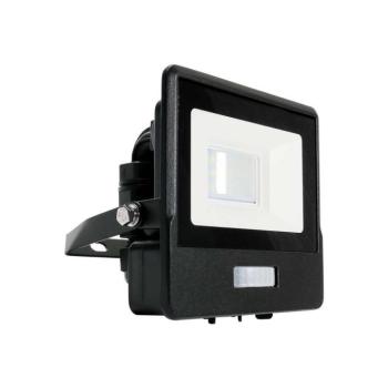 LED reflektor PIR érzékelős PRO, 10w, 3000K, meleg fehér, 735lm, 100°, fekete, CRI>80, IP65, V-TAC, 20256 kép