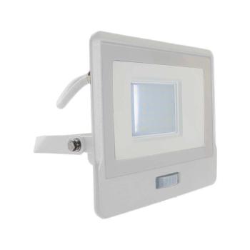 LED reflektor PIR érzékelős PRO, 30w, 4000K, természetes fehér, 2340lm, 100°, fehér, CRI>80, IP65, V-TAC, 20299 kép