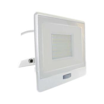 LED reflektor PIR érzékelős PRO, 50w, 4000K, természetes fehér, 4000lm, 100°, fehér, CRI>80, IP65, V-TAC, 20302 kép