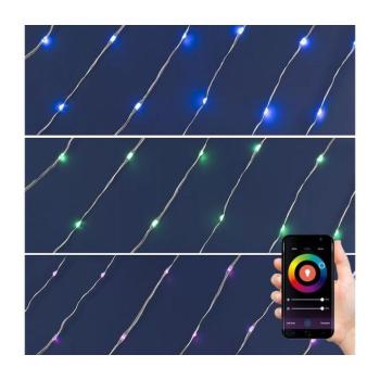 LED RGB karácsonyi fényerőszabályozható fényfüzér 100xLED/29 funkció 10,4m 5004237 kép