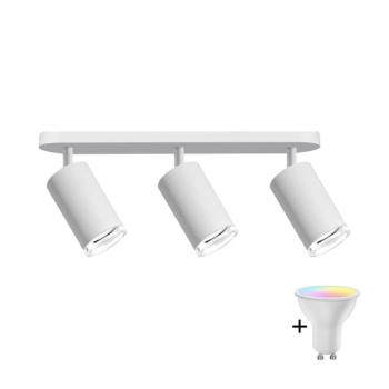 LED RGBW dimmelhető fürdőszobai spotlámpa TURYN 3xGU10/4,8W/230V IP44 fehér SA1910+3xAI2382 kép