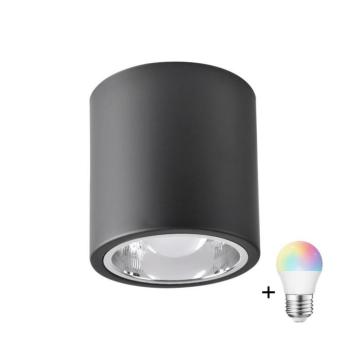 LED RGBW dimmelhető spotlámpa JUPITER 1xE27/6,5W/230V átm. 13 cm fekete SA1043+AI0818 kép