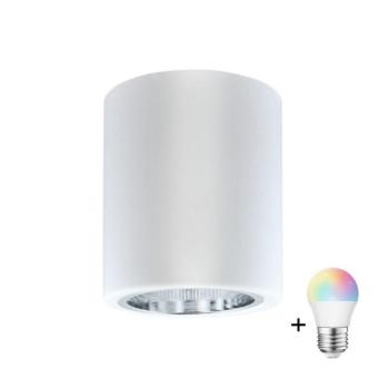 LED RGBW dimmelhető spotlámpa JUPITER 1xE27/6,5W/230V, átmérő 9,8 cm, fehér SA0574+AI0818 kép