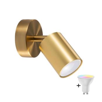LED RGBW dimmelhető fali spotlámpa GOLDIE 1xGU10/4,8W/230V aranyszínű SA2134+AI2382 kép
