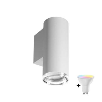 LED RGBW fényerőszabályozható fürdőszobai fali lámpatest TURYN 1xGU10/4,8W/230V IP44 fehér SA1907+AI2382 kép