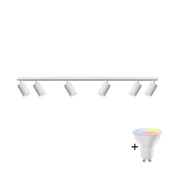 LED RGBW fényerőszabályozható fürdőszobai spotlámpa TURYN 6×GU10/6,5W/230V IP44 fehér SA1945+AI2320 kép