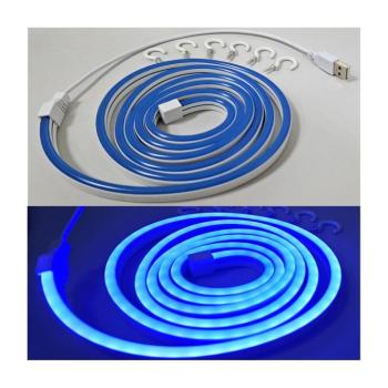 LED Rugalmas Szalag NEON LED/5V USB 1,8 m kék 008 0001133 kép