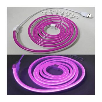 LED Rugalmas Szalag NEON LED/5V USB 1,8 m lila 008 0001134 kép