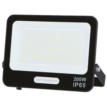 LED smd reflektor, fekete, IP65, 30 cm-es kábellel, 300W, 6000K, hideg fehér, 27000 lm, Optonica, 15835 kép