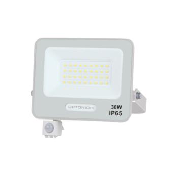 LED smd reflektor IP65 fehértel és érzékelővel, 30W, 4000K, természetes fehér, 2700 lm, Optonica, 15844 kép