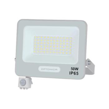 LED smd reflektor IP65 fehértel és érzékelővel, 50W, 4000K, természetes fehér, 4500 lm, Optonica, 15847 kép