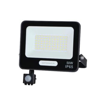 LED smd reflektor IP65 feketetel és érzékelővel, 50W, 4000K, természetes fehér, 4500 lm, Optonica, 15858 kép