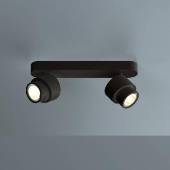 LED spotlámpa BRUSH, fekete, 30 cm, 2 izzós, fém, dimmelhető, 2700 K kép