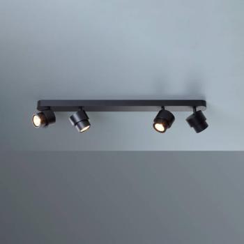 LED spotlámpa BRUSH, fekete, 70 cm, 4 izzós, fém, dimmelhető, 2700 K kép