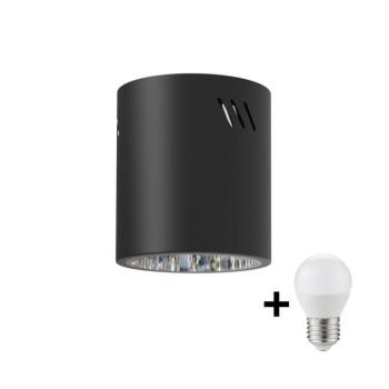 LED Spotlámpa GEORGE 1xE27/6W/230V átm. 11 cm fekete MI2490+KB0018 kép