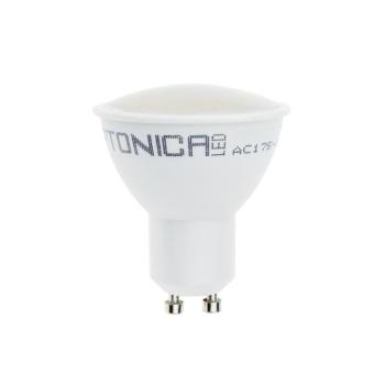 LED spotlámpa GU10 110° 5 év garancia, 5W, 4500K, természetes fehér, 400 lm, fehér, Optonica, 1768 kép