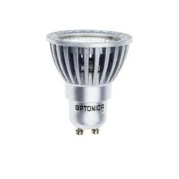LED spotlámpa GU10 50° cob, 6W, 6000K, hideg fehér, 480 lm, ezüst, Optonica, 1269 kép