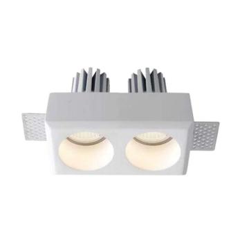 LED spotlámpa keret kerek, 2XGU10, fehér, V-TAC, 6775 kép