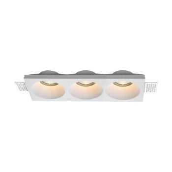 LED spotlámpa keret kerek, 3XGU10, fehér, V-TAC, 6765 kép