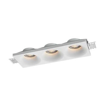 LED spotlámpa keret kerek, 3XGU10, fehér, V-TAC, 6766 kép