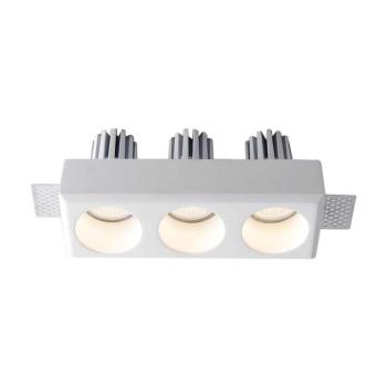 LED spotlámpa keret kerek, 3XGU10, fehér, V-TAC, 6776 kép