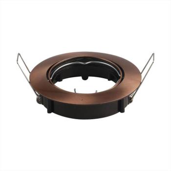 LED spotlámpa keret kerek, GU10, bronz, V-TAC, 8580 kép