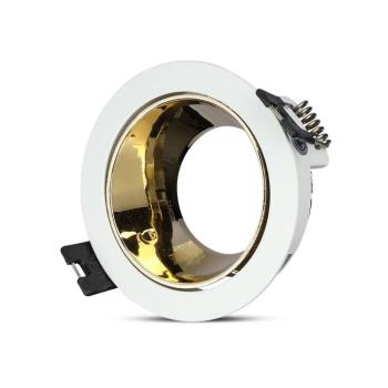 LED spotlámpa keret kerek, GU10, fehér, arany, V-TAC, 3154 kép