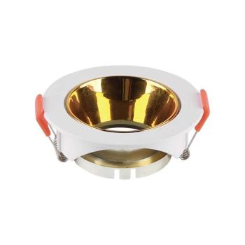 LED spotlámpa keret kerek, GU10, fehér, arany, V-TAC, 6648 kép