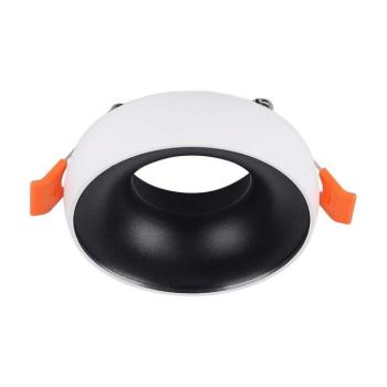LED spotlámpa keret kerek, GU10, fehér, fekete belsővel, V-TAC, 6694 kép
