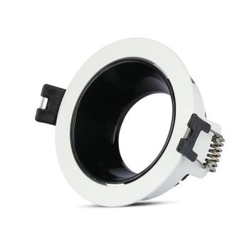 LED spotlámpa keret kerek, GU10, fehér, fekete, V-TAC, 3153 kép