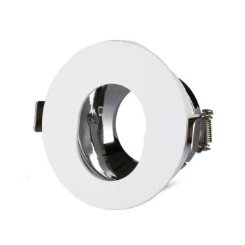 LED spotlámpa keret kerek, GU10, fehér, króm, V-TAC, 3164 kép