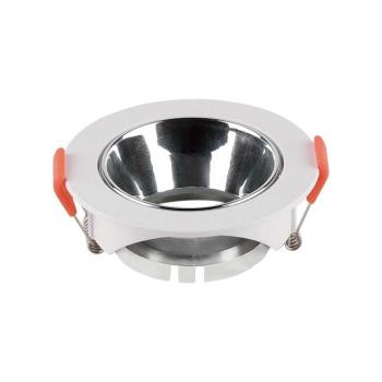 LED spotlámpa keret kerek, GU10, fehér, króm, V-TAC, 6647 kép