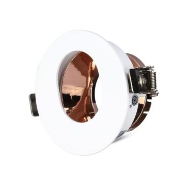 LED spotlámpa keret kerek, GU10, fehér, rózsaarany, V-TAC, 3163 kép