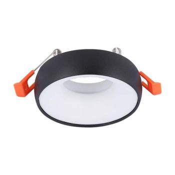 LED spotlámpa keret kerek, GU10, fekete, fehér belsővel, V-TAC, 6695 kép