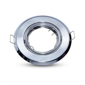 LED spotlámpa keret kerek, GU10, króm, 2 db/csomag, V-TAC, 8940 kép