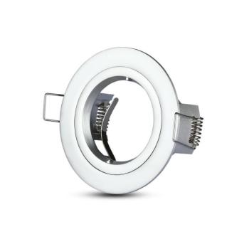 LED spotlámpa keret kerek, GU10, metál szürke, V-TAC, 3644 kép