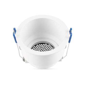 LED spotlámpa keret kerek, méhsejt diffúzorral, GU10, fehér, V-TAC, 23761 kép