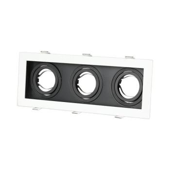 LED spotlámpa keret négyzet alakú, 3XGU10, fehér, fekete, V-TAC, 8878 kép