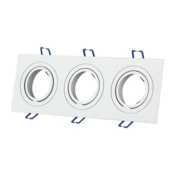 LED spotlámpa keret négyzet alakú, 3XGU10, fehér, V-TAC, 3609 kép