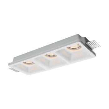 LED spotlámpa keret négyzet alakú, 3XGU10, fehér, V-TAC, 6764 kép