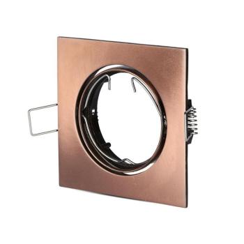 LED spotlámpa keret négyzet alakú, GU10, bronz, V-TAC, 8582 kép