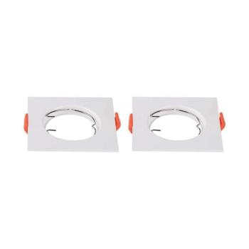 LED spotlámpa keret négyzet alakú, GU10, fehér, 2 db/csomag, V-TAC, 6642 kép