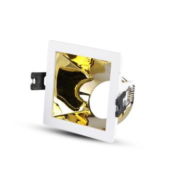 LED spotlámpa keret négyzet alakú, GU10, fehér, arany, V-TAC, 3166 kép