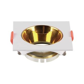 LED spotlámpa keret négyzet alakú, GU10, fehér, arany, V-TAC, 6654 kép