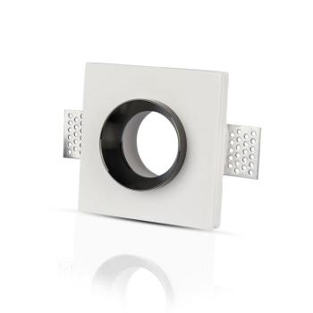 LED spotlámpa keret négyzet alakú, GU10, fehér, fekete, V-TAC, 3148 kép